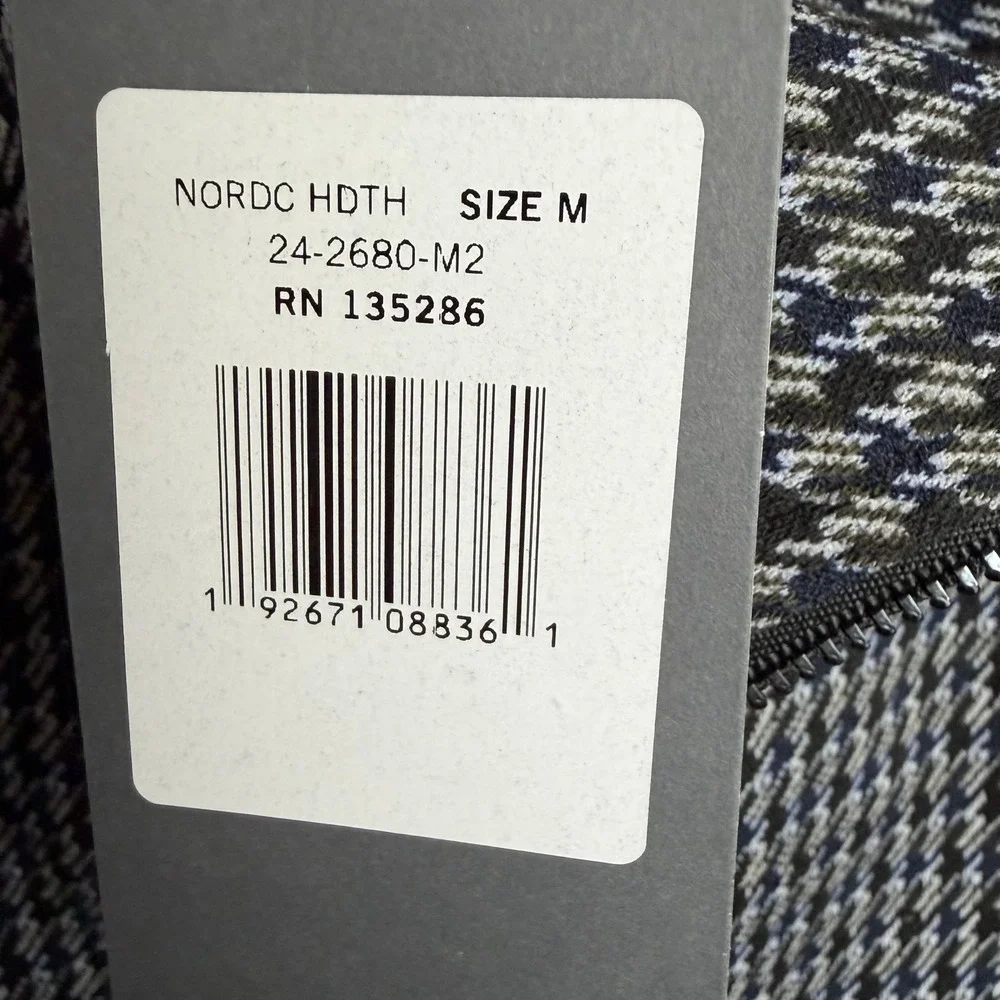 Lysse‎ New York Sleeveless Moto Houndstooth Ponte Dress Navy Black Size Med